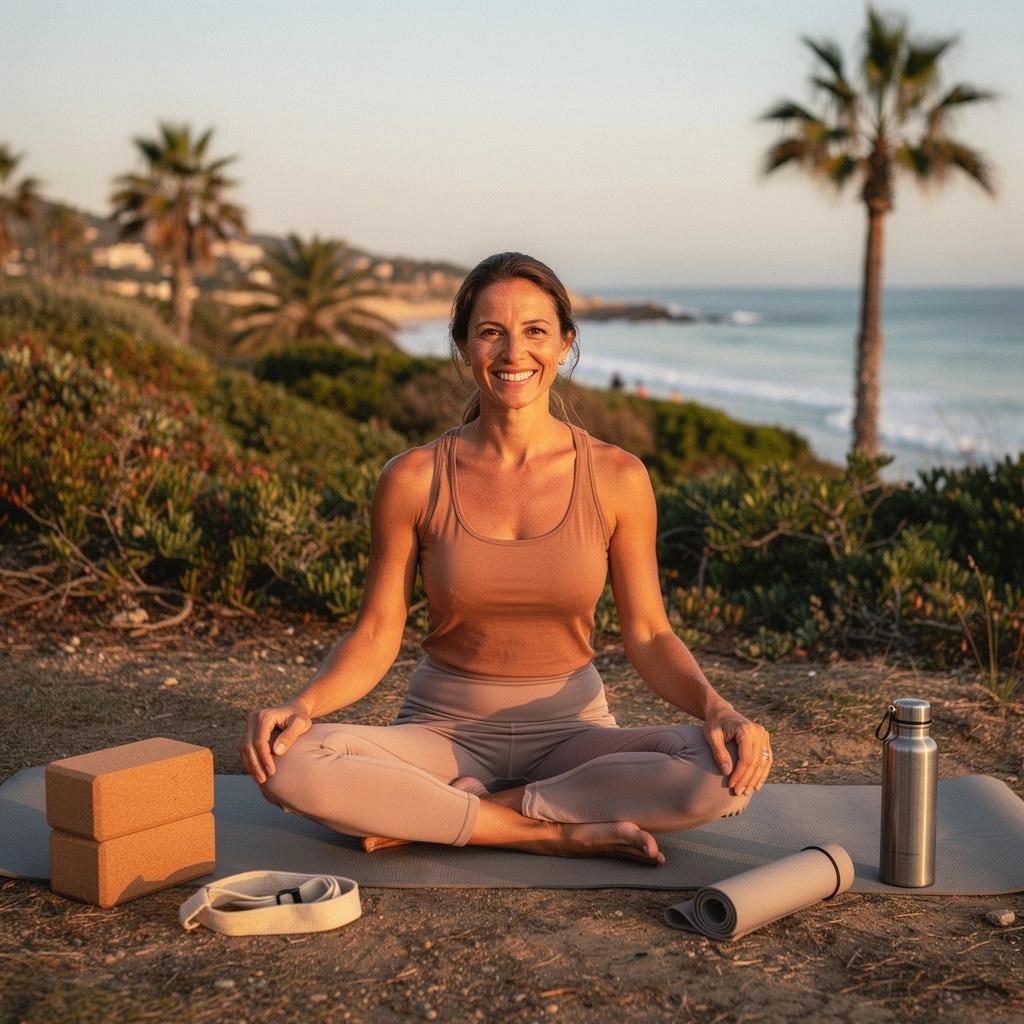 Hombres y mujeres sentados en esterillas de yoga, concentrándose en la respiración mientras abren los hombros.